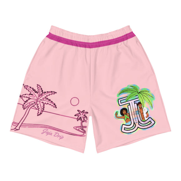 Palm Tree Shorts (Baby Pink)