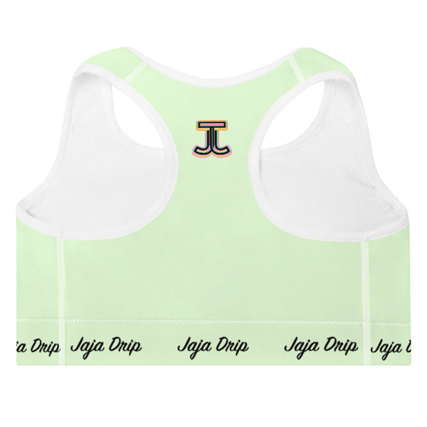 Tea Green Padded Sports Bra