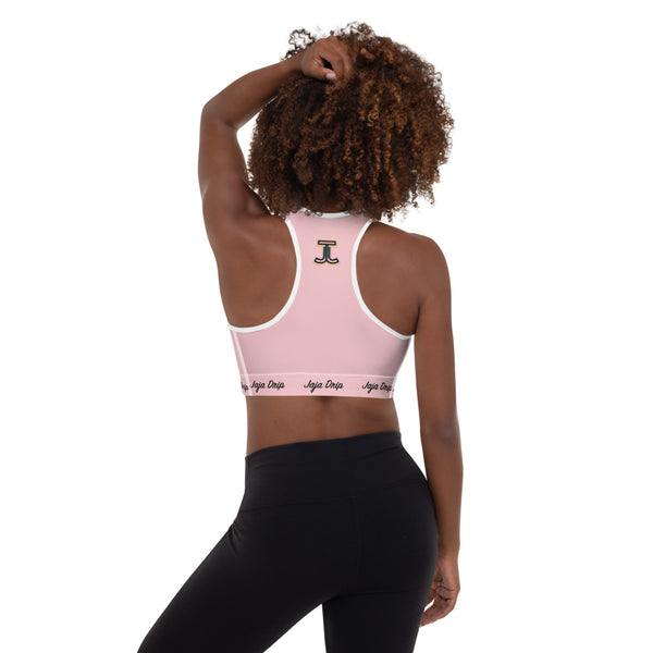 Pink Padded Sports Bra