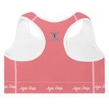 Salmon Padded Sports Bra