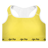 Sunny Yellow Padded Sports Bra