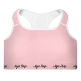 Pink Padded Sports Bra