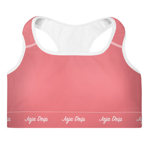 Salmon Padded Sports Bra