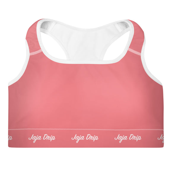 Salmon Padded Sports Bra