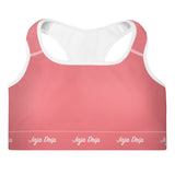 Salmon Padded Sports Bra