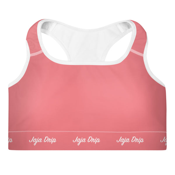 Salmon Padded Sports Bra