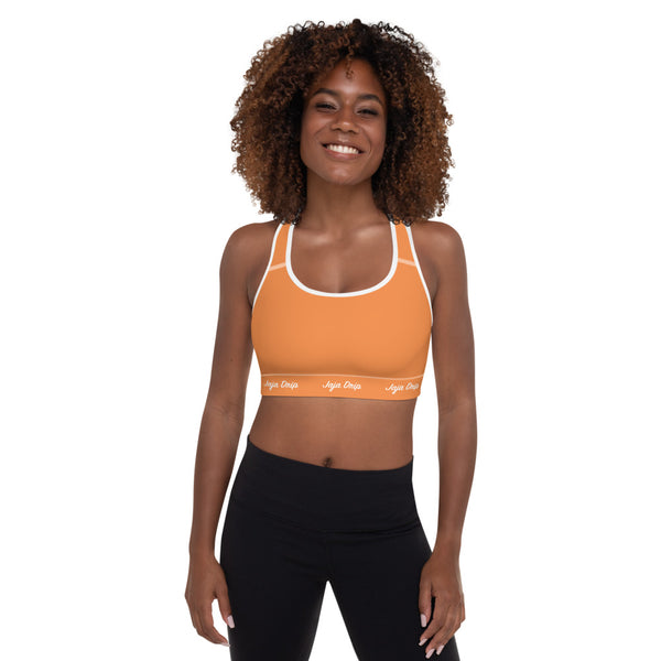 Tangerine Padded Sports Bra