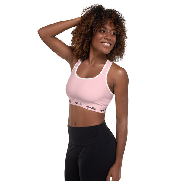 Pink Padded Sports Bra