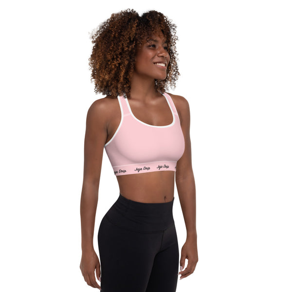 Pink Padded Sports Bra