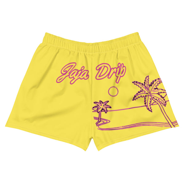 Palm Tree Short Shorts (Yellow)