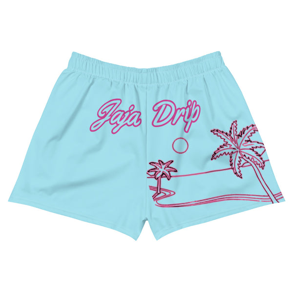 Palm Tree Short Shorts (Baby Blue)