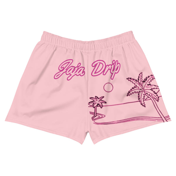 Palm Tree Short Shorts (Baby Pink)