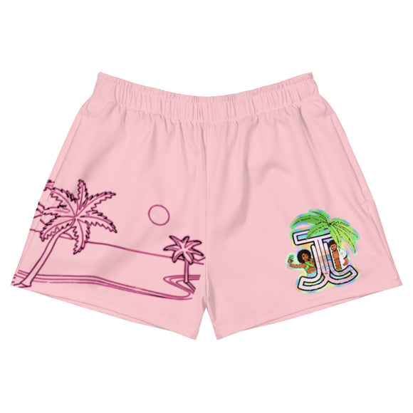 Palm Tree Short Shorts (Baby Pink)