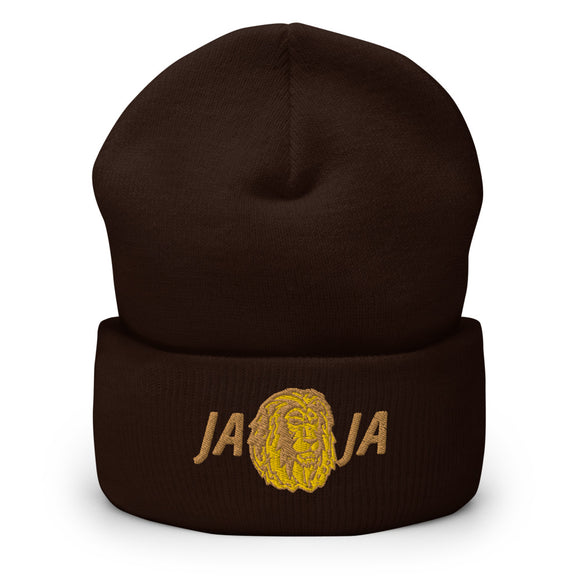 Lion Cuffed Beanie - Gold