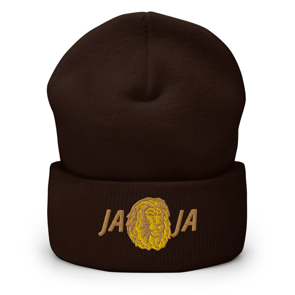 Lion Cuffed Beanie - Gold