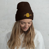 Lion Cuffed Beanie - Gold