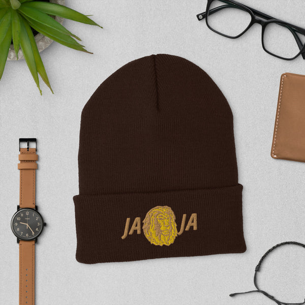 Lion Cuffed Beanie - Gold