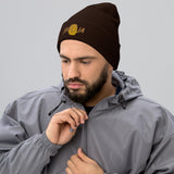 Lion Cuffed Beanie - Gold