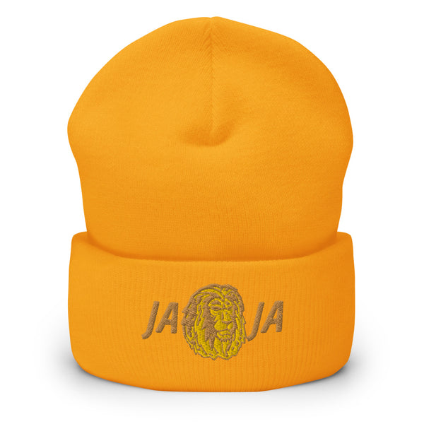 Lion Cuffed Beanie - Gold